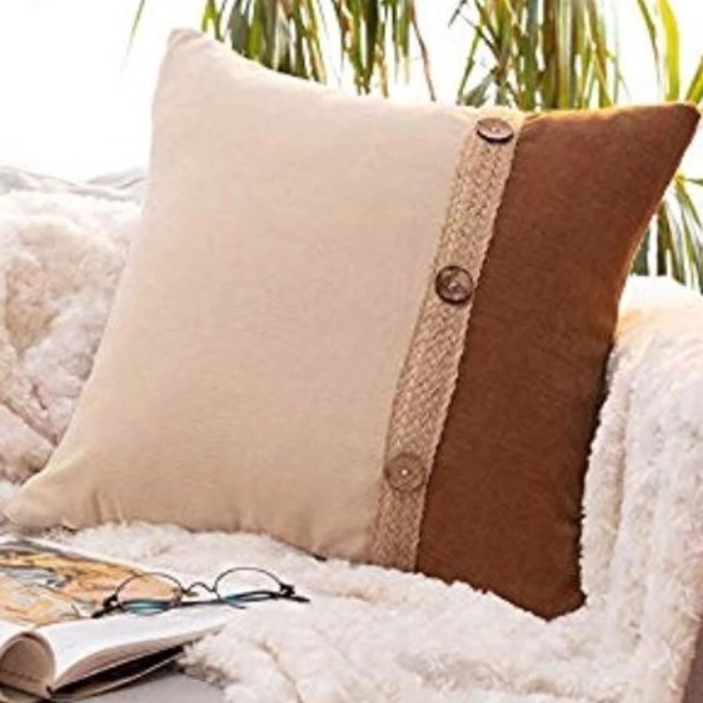Rustic decorative pillow case